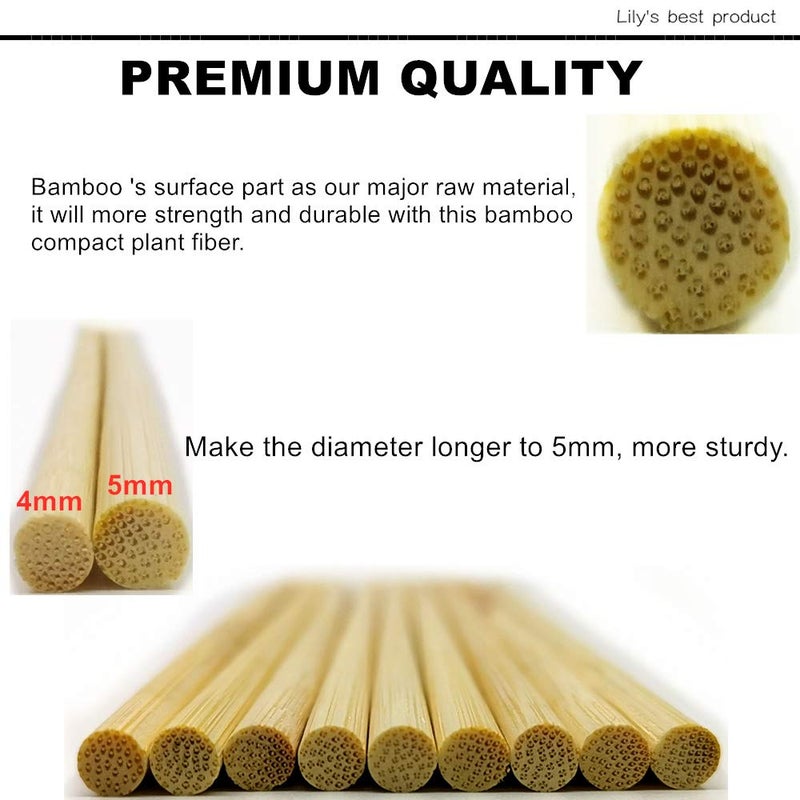 HOPELF 50 Pack 16" Bamboo Plant Stakes for Wood Garden Sticksï¼ŒWooden Indoor Gardening Floral Potted Plant Supportï¼ŒCrafts, More Size Choices 8"/12"/16" - Image 4